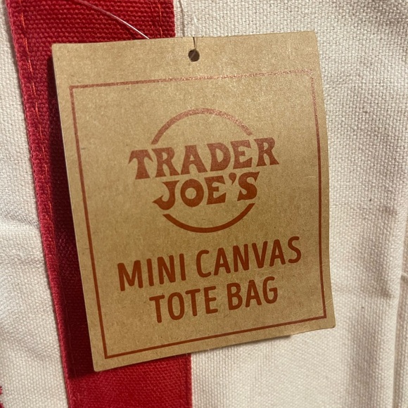 NWT Trader Joe’s Mini Canvas Tote Bag - Picture 5 of 6